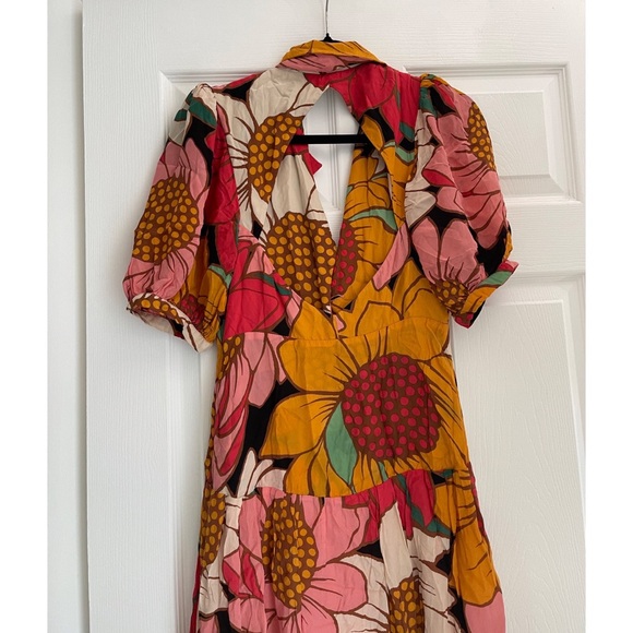 FARM RIO Colorful Sunflowers Midi Dress - Picture 8 of 11